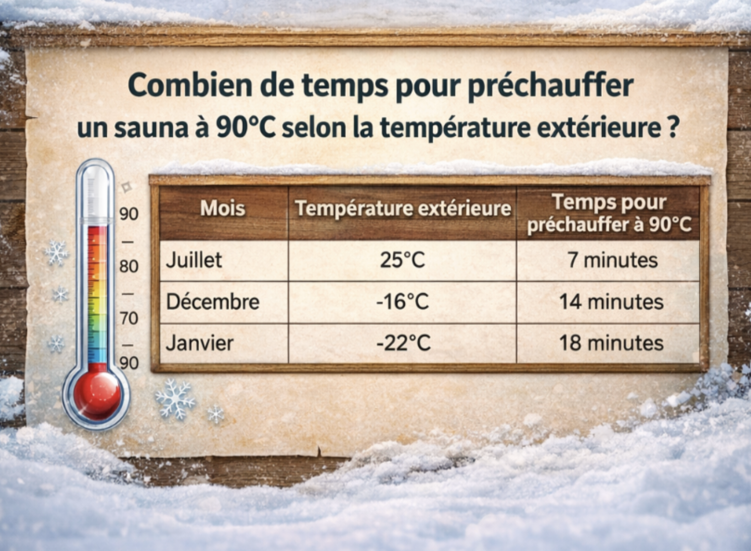 Temps de chauffage